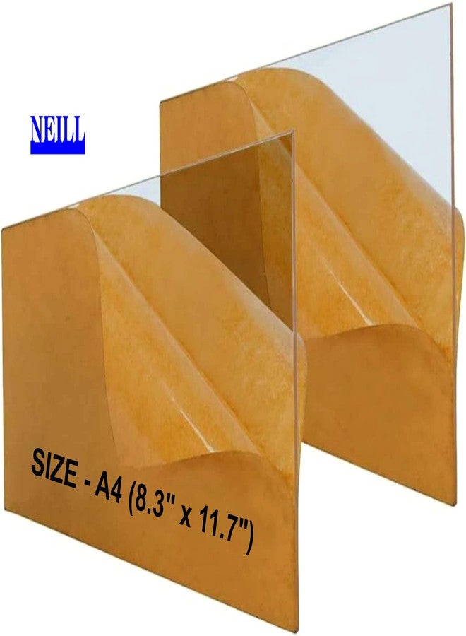 NEILL® High Gloss Acrylic Sheet 3mm transparent (Pack of 1pc) Size:- (3mm, A4 8.3" X 11.7"), clear - Image 2